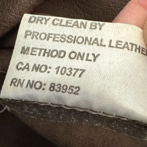 Margaret Godfrey Vintage Brown Leather Short Sleeve Button Down Shirt L - Picture 9 of 9